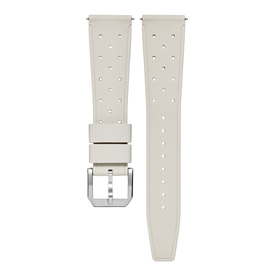 correa clásica de caucho color plata cálida - baltic watches