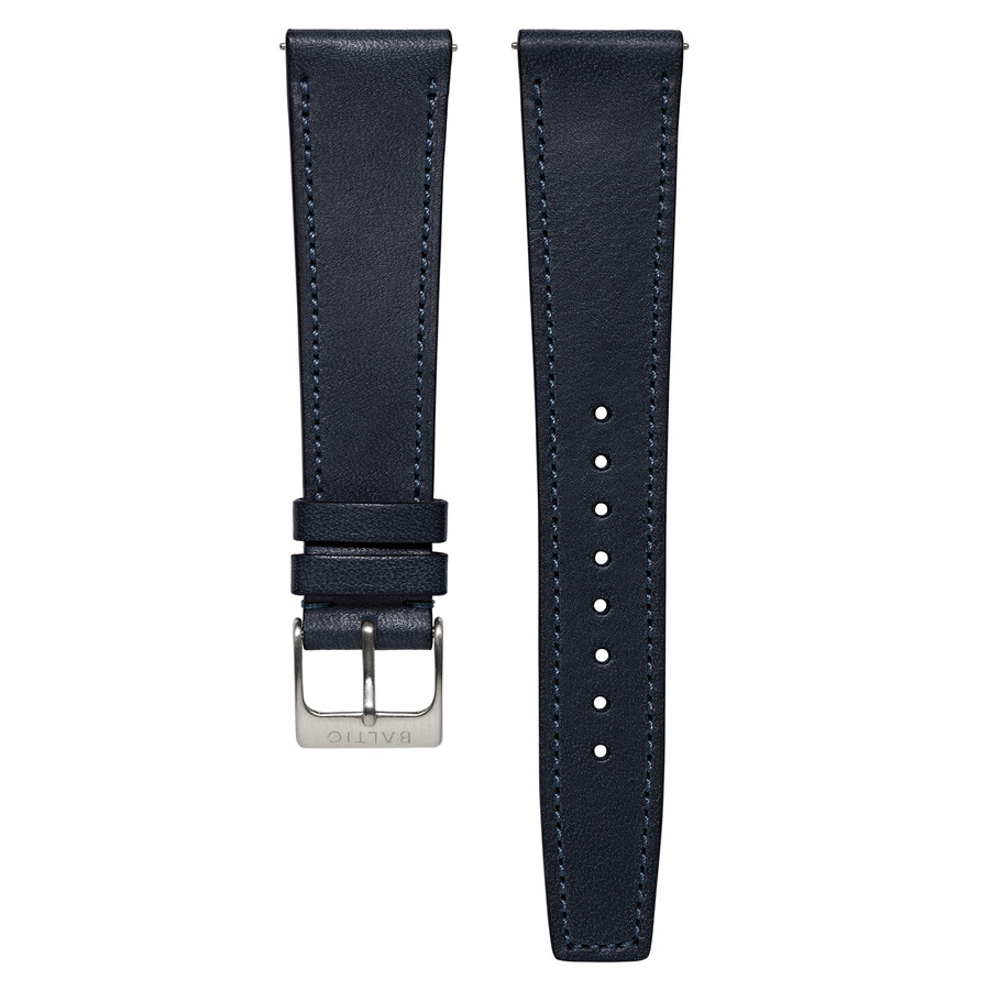 correa cosida azul marino - baltic watches