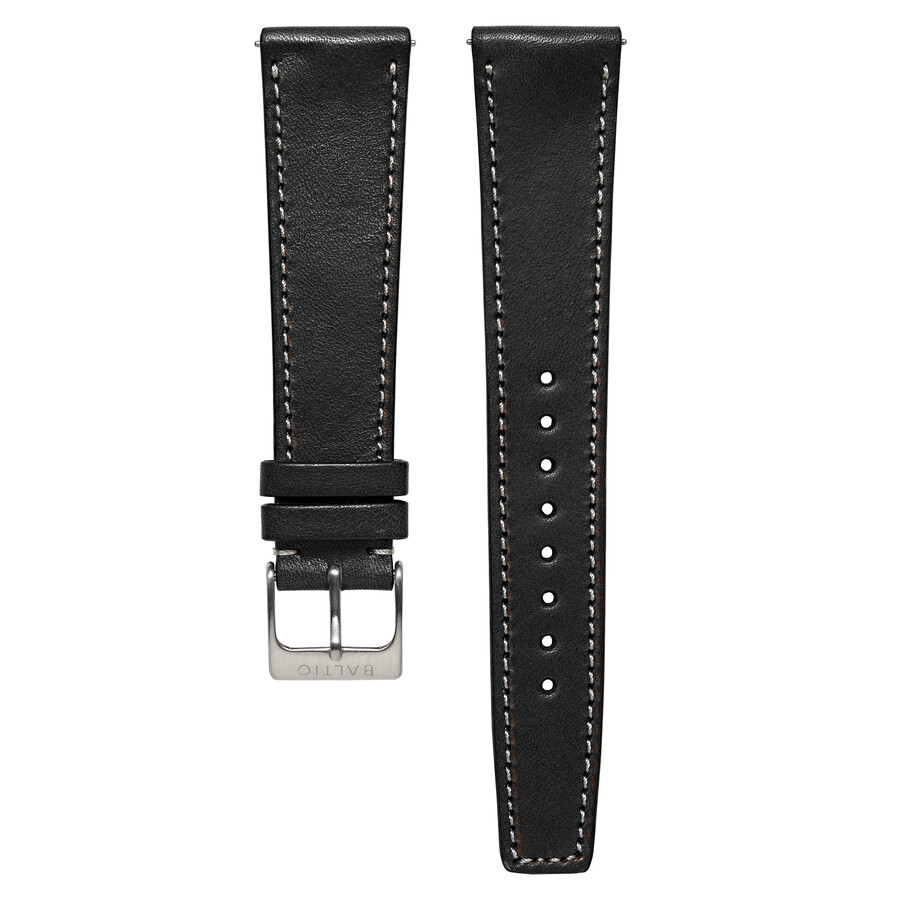correa cosida negra - baltic watches