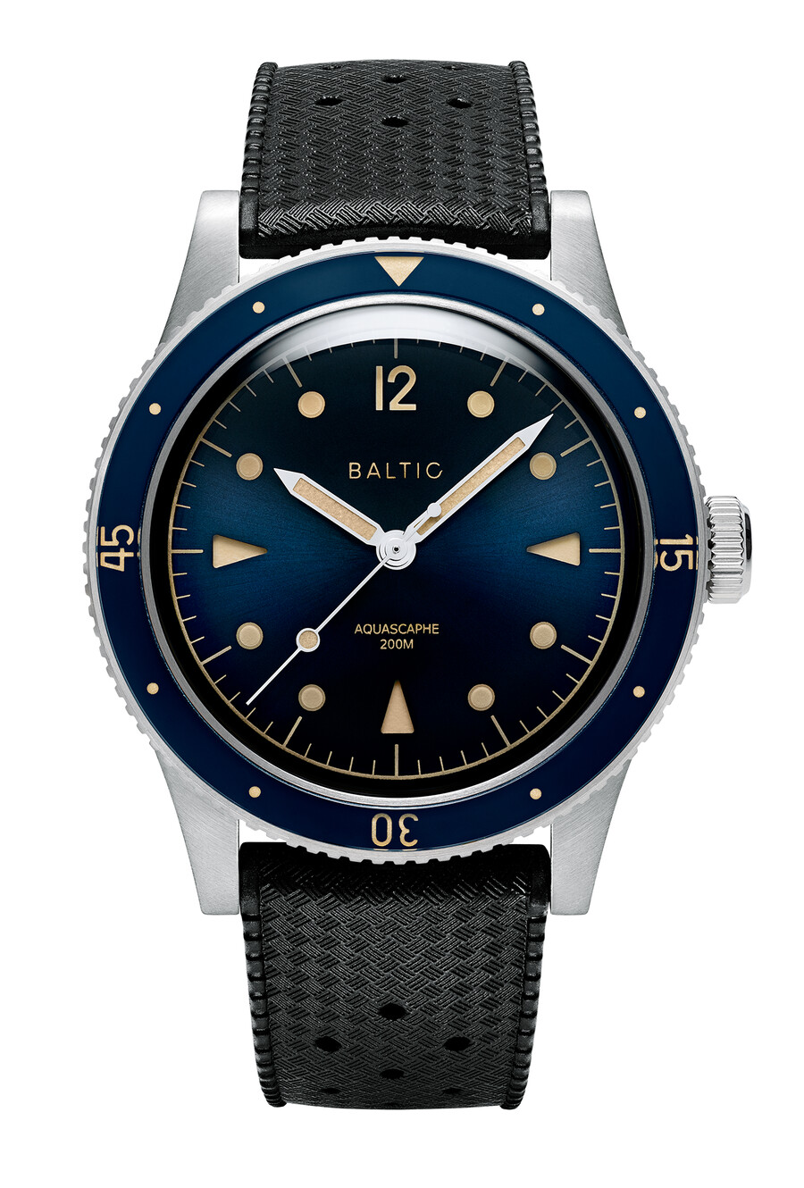 aquascaphe classic azul dorado - relojes bálticos