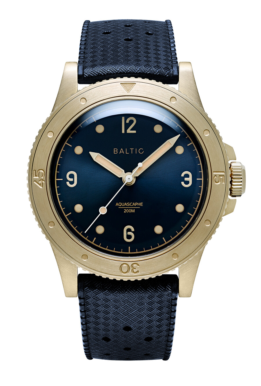aquascaphe bronce azul dorado - relojes bálticos